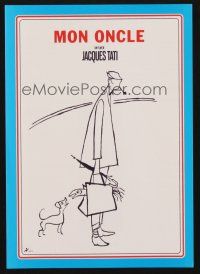 3t868 MON ONCLE Japanese 7.25x10.25 R2002 cool art of Jacques Tati as My Uncle, Mr. Hulot!