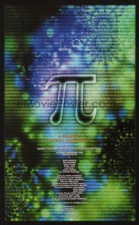 3t910 PI blue style Japanese 6.25x10.25 '98 Darren Aronofsky sci-fi mathematician thriller!