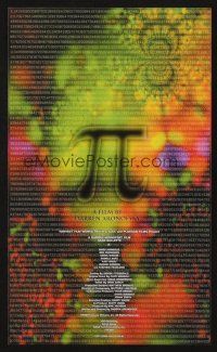 3t911 PI orange style Japanese 6.25x10.25 '98 Darren Aronofsky sci-fi mathematician thriller!