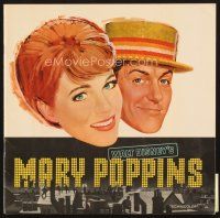 3t239 MARY POPPINS program '64 art of Julie Andrews & Dick Van Dyke in Disney's musical classic!