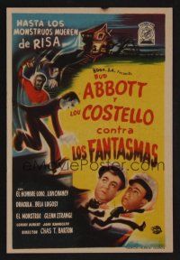 3t440 ABBOTT & COSTELLO MEET FRANKENSTEIN Spanish herald '48 Wolfman & Dracula after Bud & Lou!