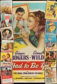 3w001 LOT OF 47 FOLDED ONE-SHEETS '40-84 It Had To Be You, Girl Trouble, Swing Shift Maisie & more!