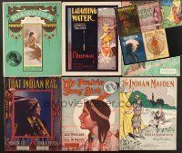 3w019 LOT OF 11 NATIVE AMERICAN INDIAN SHEET MUSIC ''20s cool artwork for love songs & more!