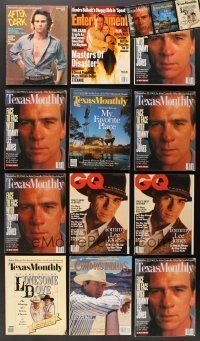 3w037 LOT OF 15 MAGAZINES WITH TOMMY LEE JONES COVERS '79 - '09 Texas Monthly, GQ & more!