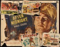 3w041 LOT OF 5 UNFOLDED HALF-SHEETS '47 - '50 Alan Ladd in Branded, Wild Harvest & three more!