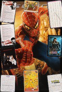 3w057 LOT OF 10 UNFOLDED COMMERCIAL POSTERS '95-04 Spider-Man 2, Chuck Norris Facts lists & more!