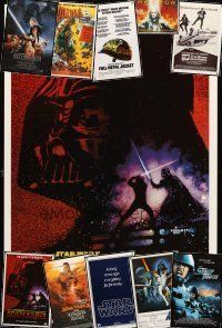 3w058 LOT OF 11 UNFOLDED REPRO POSTERS '90s-00s Star Wars, Godzilla, Blues Brothers & more!