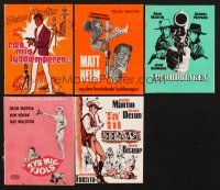3w023 LOT OF 5 DEAN MARTIN DANISH PROGRAMS '65 - '67 Murderers' Row, Silencers & more!