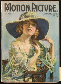 3w084 MOTION PICTURE magazine July 1920 artwork of pretty Blanche McGarity by Leo Sielke Jr!