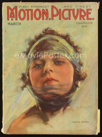 3w081 MOTION PICTURE magazine March 1920 cool artwork of Anetha Getwell by Leo Sielke Jr!
