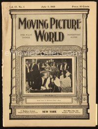 3w063 MOVING PICTURE WORLD exhibitor magazine July 5, 1913 images of early theaters & posters!