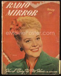 3w137 RADIO MIRROR magazine February 1948 great portrait of pretty Alice Faye by Ted Allen!