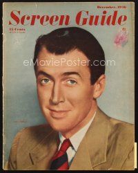 3w126 SCREEN GUIDE magazine December 1946 great portrait of James Stewart by Bruce Bailey!