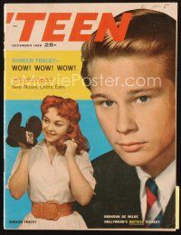 3w146 'TEEN magazine December 1959 Brandon De Wilde & Mouseketeer Doreen, teen plastic surgery!