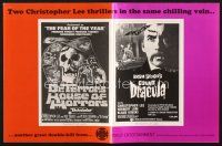 3w291 COUNT DRACULA/DR. TERROR'S HOUSE OF HORRORS pressbook '70s Christopher Lee double bill