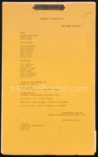 3w214 REBEL ROUSERS combined continuity script March 31, 1970, screenplay by Polsky, Kars & Cohen!