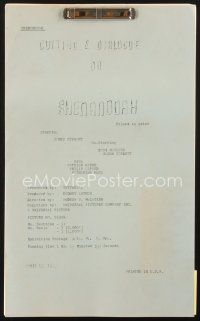 3w217 SHENANDOAH cutting & dialogue script April 13, 1965, screenplay by James Lee Barrett!
