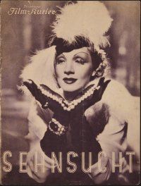 3w157 DESIRE German program '36 different images of sexy Marlene Dietrich & Gary Cooper!