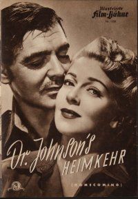 3w163 HOMECOMING German program '51 different images of Clark Gable, Lana Turner & Anne Baxter!