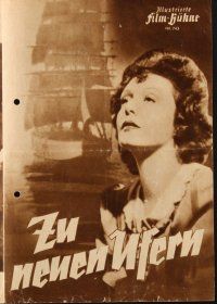 3w179 TO NEW SHORES German program '37 Douglas Sirk's Zu neuen Ufern starring Zarah Leander!