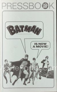 3w285 BATMAN pressbook '66 DC Comics, great image of Adam West & Burt Ward w/villains!