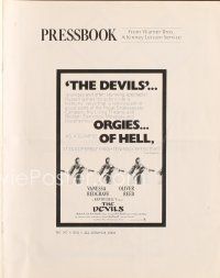 3w293 DEVILS pressbook '71 Oliver Reed & Vanessa Redgrave, directed by Ken Russell!