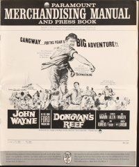 3w299 DONOVAN'S REEF pressbook '63 John Ford, great art of sailor John Wayne & Lee Marvin!