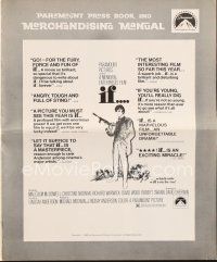 3w327 IF pressbook '69 introducing Malcolm McDowell, directed by Lindsay Anderson!