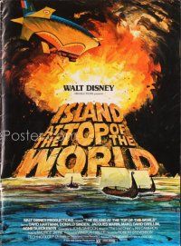 3w329 ISLAND AT THE TOP OF THE WORLD pressbook '74 Disney's adventure beyond imagination!
