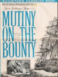 3w361 MUTINY ON THE BOUNTY pressbook '62 Marlon Brando & sexy Tarita, directed by Lewis Milestone!