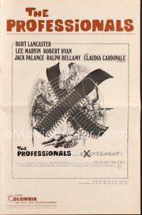 3w373 PROFESSIONALS pressbook '66 art of Burt Lancaster, Lee Marvin & sexy Claudia Cardinale!