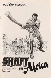 3w375 SHAFT IN AFRICA pressbook '73 art of Richard Roundtree stickin' it all the way in Motherland!