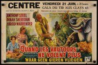 3x225 IVORY HUNTER Belgian '52 cool artwork of stampeding of African rhinocerus & elephant!