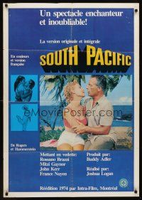 3x036 SOUTH PACIFIC Canadian R74 Rossano Brazzi, Mitzi Gaynor, Rodgers & Hammerstein musical!