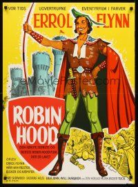 3x363 ADVENTURES OF ROBIN HOOD Danish R60s Errol Flynn as Robin Hood, Olivia De Havilland