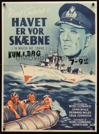 3x407 IN WHICH WE SERVE Danish '45 directed by Noel Coward & David Lean, English World War II epic!