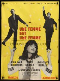 3x562 WOMAN IS A WOMAN French 23x32 '61 Jean-Luc Godard's Une femme est une femme,Belmondo, Karina