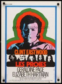3x578 BEGUILED French 15x21 '71 cool different psychedelic art of Clint Eastwood, Don Siegel