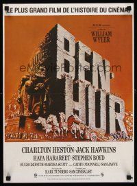 3x579 BEN-HUR French 15x21 R80s Charlton Heston, William Wyler classic religious epic!