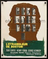 3x591 BOSTON STRANGLER French 15x21 '68 Tony Curtis, he killed thirteen girls, cool art!
