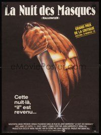 3x660 HALLOWEEN French 15x21 '79 John Carpenter classic, great Bob Gleason jack-o-lantern art!