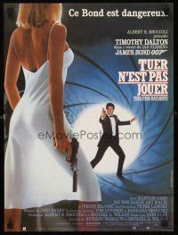3x692 LIVING DAYLIGHTS French 15x21 '87 Timothy Dalton as James Bond & sexy Maryam d'Abo with gun!