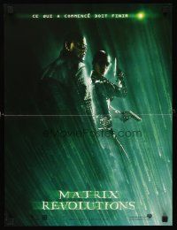 3x703 MATRIX REVOLUTIONS teaser French 15x21 '03 Laurence Fishburne & sexy Carrie-Anne Moss!