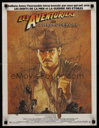 3x744 RAIDERS OF THE LOST ARK French 15x21 '81 art of adventurer Harrison Ford by Richard Amsel!