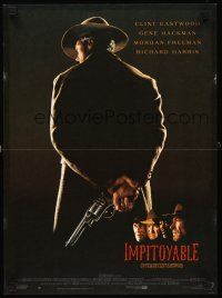 3x788 UNFORGIVEN French 15x21 '92 classic image of gunslinger Clint Eastwood with his back turned!