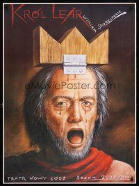 3x263 KROL LEAR stage play Polish commercial poster '00 Shakespeare, Olbinski art of King Lear!