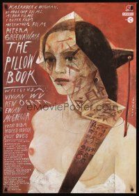 3x282 PILLOW BOOK Polish 27x38 '96 Peter Greenaway, cool Sadowski art of Japanese girl!