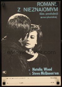 3x351 LOVE WITH THE PROPER STRANGER Polish 11x16 '65 romantic Natalie Wood & Steve McQueen!