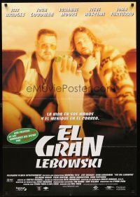 3x097 BIG LEBOWSKI Spanish '98 Coen Bros cult classic, Jeff Bridges & John Goodman & missing toe!