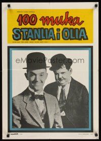 3x523 PACK UP YOUR TROUBLES Yugoslavian '70s cool image of Stan Laurel & Oliver Hardy!
